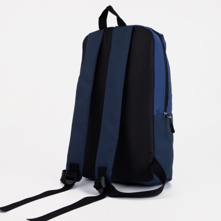 School textile school with pockets, blue color, 22x13x30 cm-2