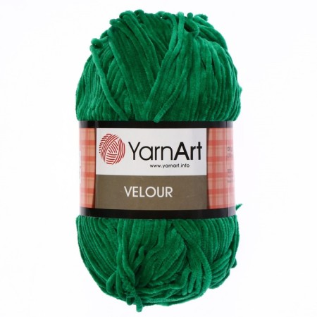 Yarn "Velour" 100% micropoliester 170m/100g (856 emerald)-4