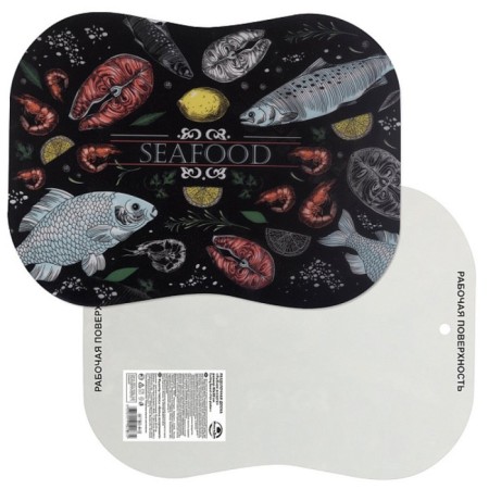 Dressing board Multida "Fish Assorted", plastic, size 40x30 cm