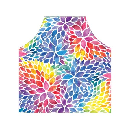 Apron kitchen with a photo print "Rainbow flowering", adjustable, size OS-2