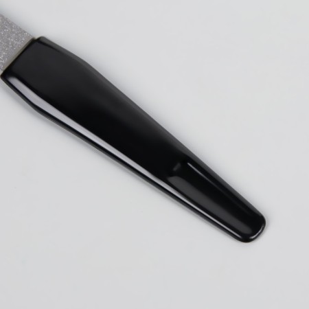Metal file for nails, 15 cm, in a case, silver/black color-3