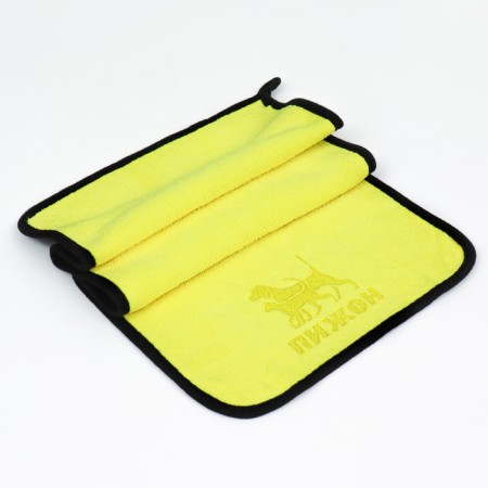An animal towel is supervoting, medium, 30 x 60 cm, yellow-7