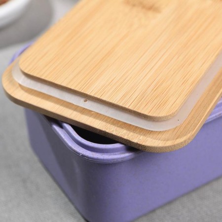 Container with a bamboo lid "Enjoy the taste", 400 ml-2