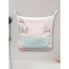 Organizer in a bathtub on suction cups “Pennaya Bath”, for storing toys and trifles, size 33x39 cm