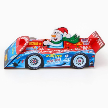 Gift box New Year's racer 4.6 (5.2) x 26.8 x 12.5 cm-1