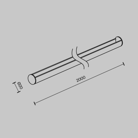 Components for textile suspension system Technical TRA130SR-2B, 200x2.2x2 cm, black color-2