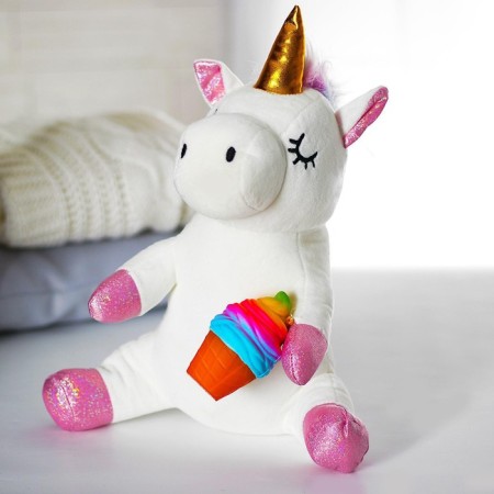 Soft toy "Unicorn", with ice cream-3