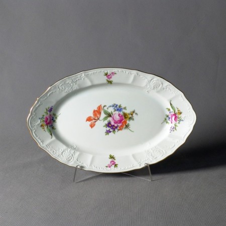 Oval Bernadotte dish, Massenic Bouquet decor, 34 cm-1