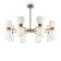 Suspended lamp Freya Fr5203PL-16BS Savia, 860x860x510 mm, E27, 16x60W, brass color
