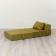 Handwheel chair-bed "Essen", velor fabric, mustard color