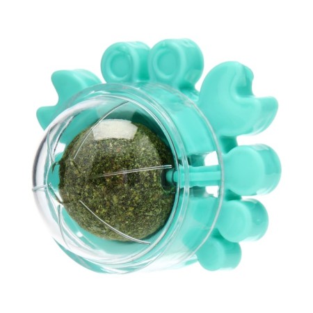 A toy for cats with cat mint "crab", 6.8 cm, turquoise-1