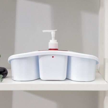 Stand for bathrooms and kitchen supplies with a dispenser, 26 × 12 × 13 cm, color mix-2