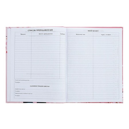 Universal diary for grades 1-11 anime. Tender girl, solid cover, glossy lamination, 40 sheets-4