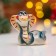 New Year. Souvenir "Maroussia" 5 × 5.5cm, gzhel, color