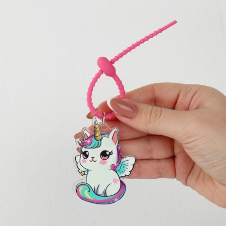 Acrylic key a keychain "Unicorn" 15 x 6 cm-3
