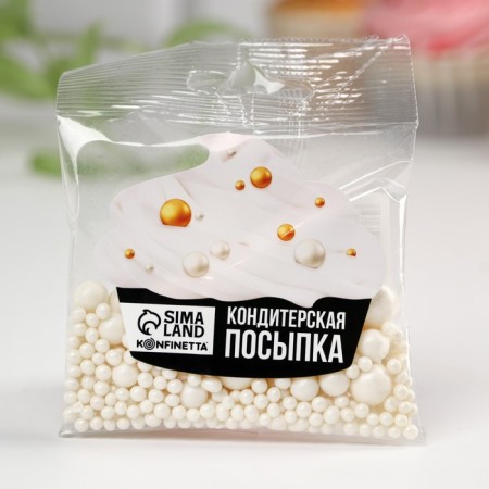 Sprinking confectionery soft: white, 25 g.-5