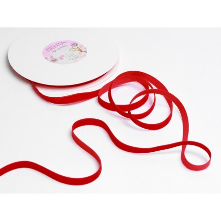 Velvet tape, 10 mm, 18 ± 1 m, color red No. 40-4