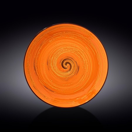 Round plate Wilmax England Spiral, D = 28 cm, Orange color