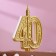 Candle for the cake figure "anniversary" 40, gold, 9.7 cm,