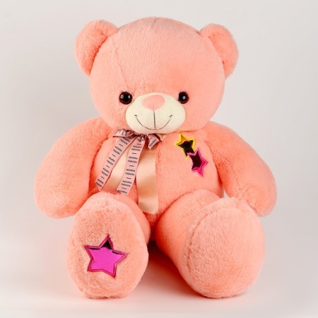 Soft toy "Bear", with stars, 80 cm, color coral-1