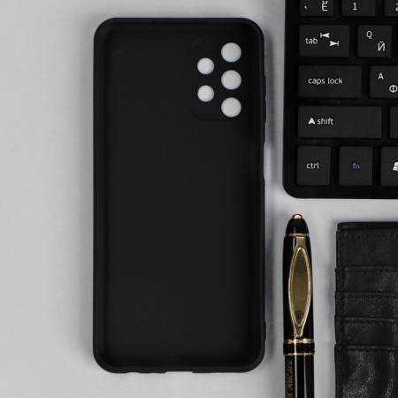 Case for Samsung Galaxy A13, silicone, matte, black-1