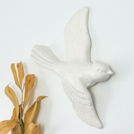 Decor Wall ceramics "White Bird" 4.2x17.5x23.5 cm-1
