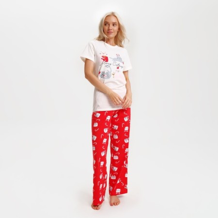 Pajama New Year's Women (T-shirt and Pants) KAFTAN CATS, size 48-50-3