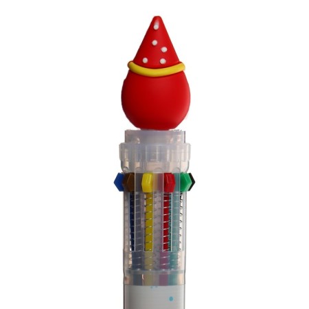 Ballic pen, automatic "New Year. Santa Claus", 10 color, rod 0.7 mm-3