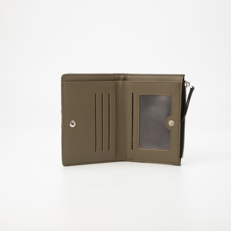 Women's wallet on the button, black color-2