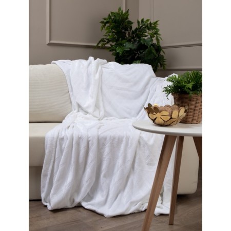 Texrepublic blanket, size 200x220 cm, white color-4