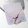 Pendant "on the fishing line" Crystal, white color in gold, 30 cm