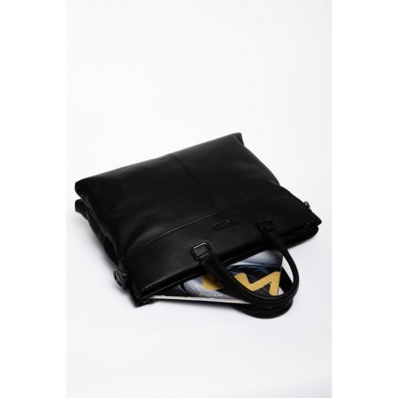 Portfolio, 2 parts with zipper, black color 38x8x28cm-4