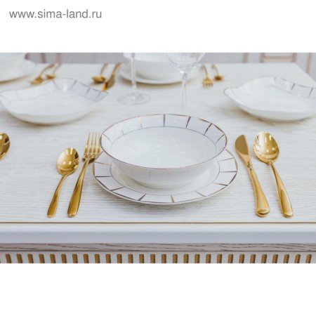 Porcelain dessert plate "Aurora", D = 20.5 cm, white color-5