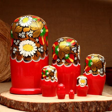 Nesting doll 7-doll "Asya", 20-22 cm-1