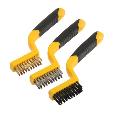 A set of brushes of metal tundra, two -component handles, large, 3 pcs.-1
