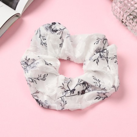 Hair elastic band "Orbit" Spring style, 13 cm, black and white
