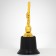 The reward figure "note", the plastic stand is black, gold, 16 x 8 x 7 cm.