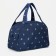 Road bag with a zipper, a suitcase holder, blue color
