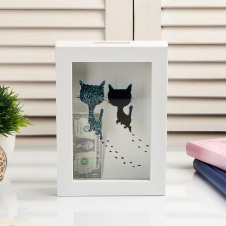 Pig a case of interior plastic "cats and traces" 17x12x3.8 cm-1