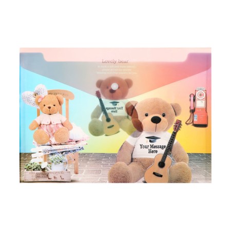 Folder-convert on the button, A4, 180 μm, "Bear", mix-9