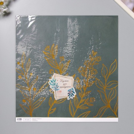 Paper D/Scrap Bilateral "Vera. Fwear Gold", 180 g, nr 5 pcs 30.5x32 cm-6