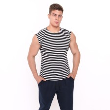 T-shirt male vest (knitting), black color, size 48-50