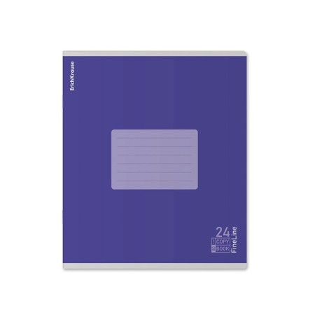 Notebook 24 sheets in a ruler, erichkrause "fineline", cover covering cardboard, matte lamination, an offset block 100% whiteness, mix-3