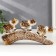Polystone souvenir "Three white elephants with a blanket from the Arab carpet on the horn" 9x4x17.5 cm