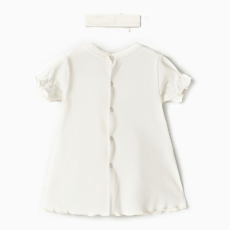 Set: Short sleeve dress and crumb blindfold, 1.5-2 g, (86-92 cm), 100 % cotton-1