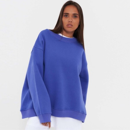 Women's sweatshirt was launched, lilac color, size l (46-48)