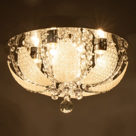 Svetogor chandelier "Zvezda" 4x60W E27 LED lighting chrome 40x40cm-5