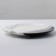 Ceramic plate "Snow Mountains", 27 cm, black and white color