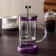 Kelly Kelly press teapot, 600 ml, glass, lilac color