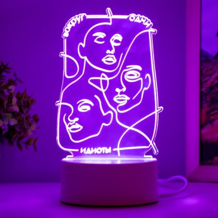 Light "Idiots" LED white 10.5x9.5x16 cm Risalux-6